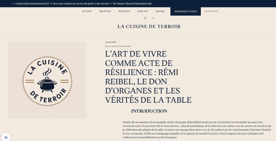 Article de La Cuisine de Terroir